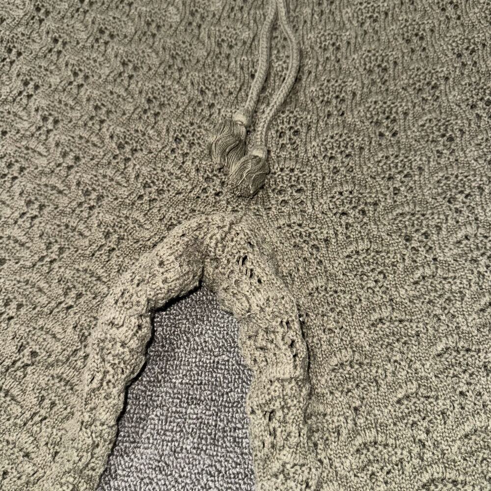 Aerie Crochet Coverup Pant Women's Large Olive Green Wide Leg Cottage Core Beach - Picture 10 of 11